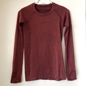 Lululemon maroon swiftly tech long sleeve top